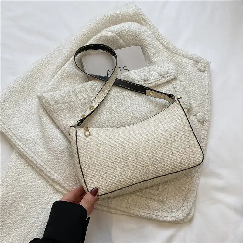 Vintage Solid Color Women's Underarm Bag