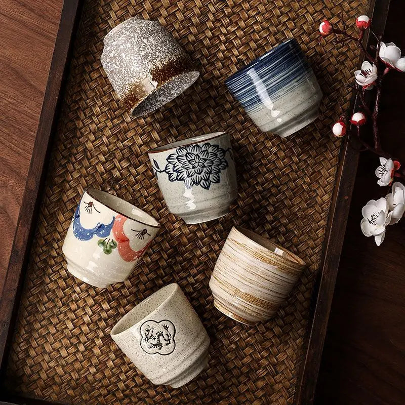 Japanese Hand-Painted Ceramic Tea Cups – 40ml / 150ml / 200ml