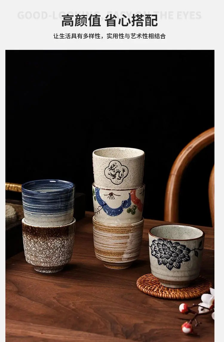 Japanese Hand-Painted Ceramic Tea Cups – 40ml / 150ml / 200ml