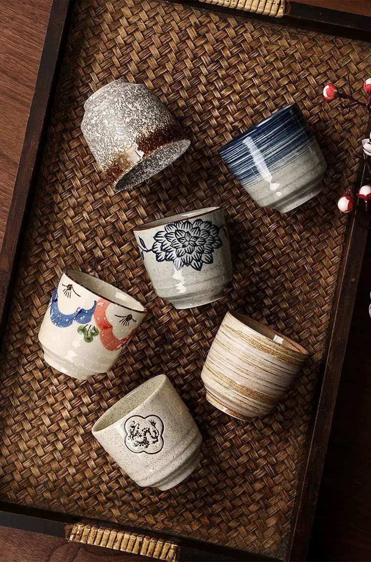 Japanese Hand-Painted Ceramic Tea Cups – 40ml / 150ml / 200ml