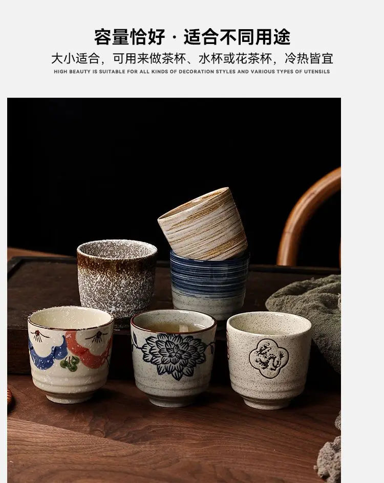 Japanese Hand-Painted Ceramic Tea Cups – 40ml / 150ml / 200ml