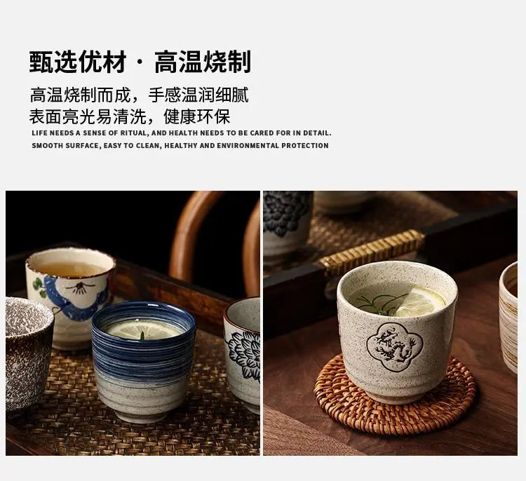 Japanese Hand-Painted Ceramic Tea Cups – 40ml / 150ml / 200ml