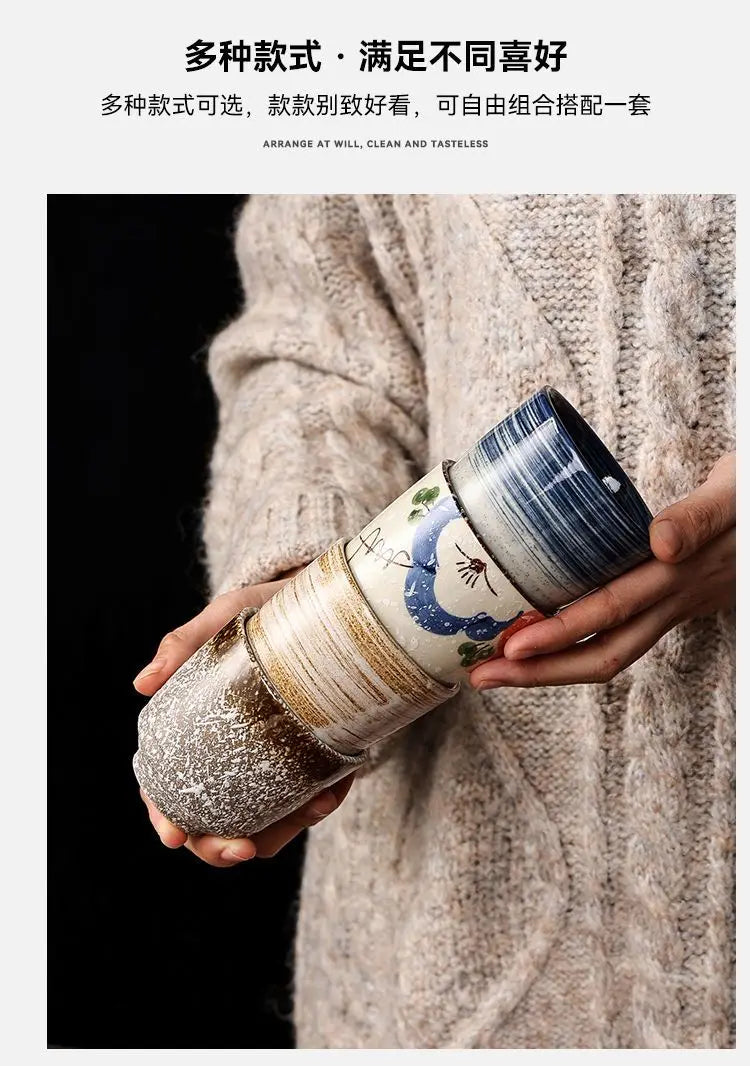 Japanese Hand-Painted Ceramic Tea Cups – 40ml / 150ml / 200ml