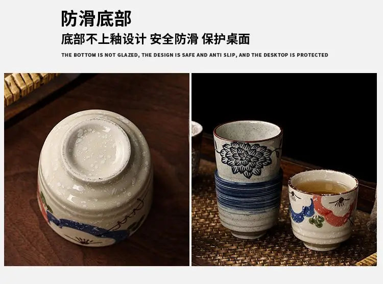 Japanese Hand-Painted Ceramic Tea Cups – 40ml / 150ml / 200ml