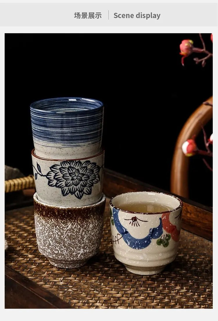 Japanese Hand-Painted Ceramic Tea Cups – 40ml / 150ml / 200ml