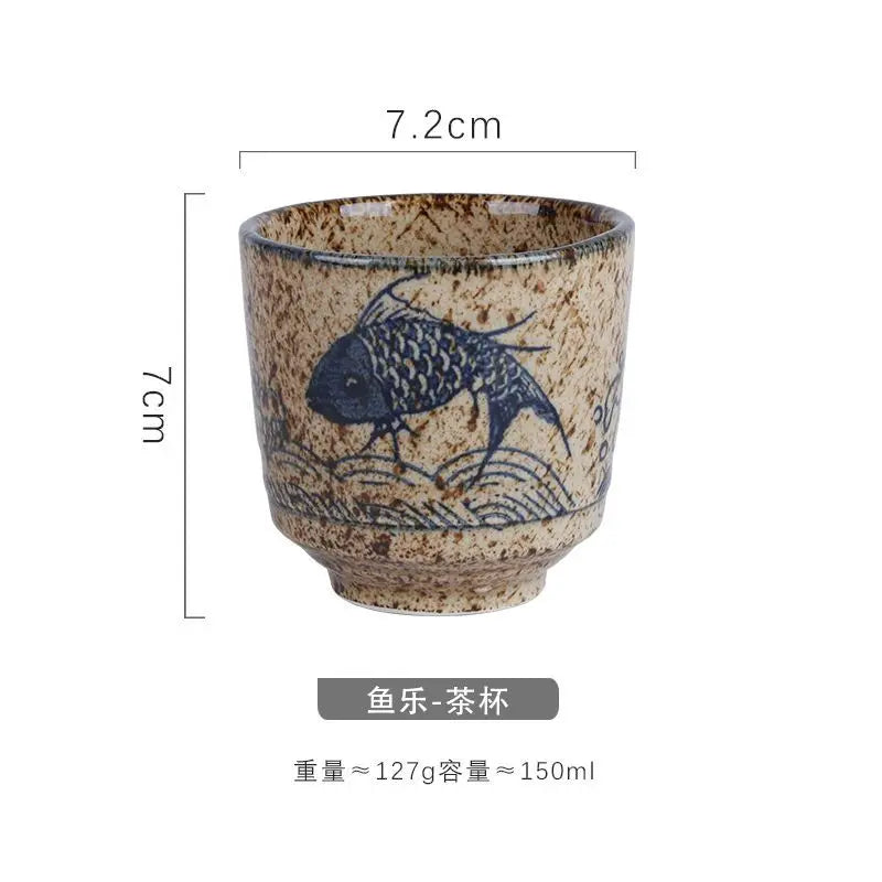Japanese Hand-Painted Ceramic Tea Cups – 40ml / 150ml / 200ml