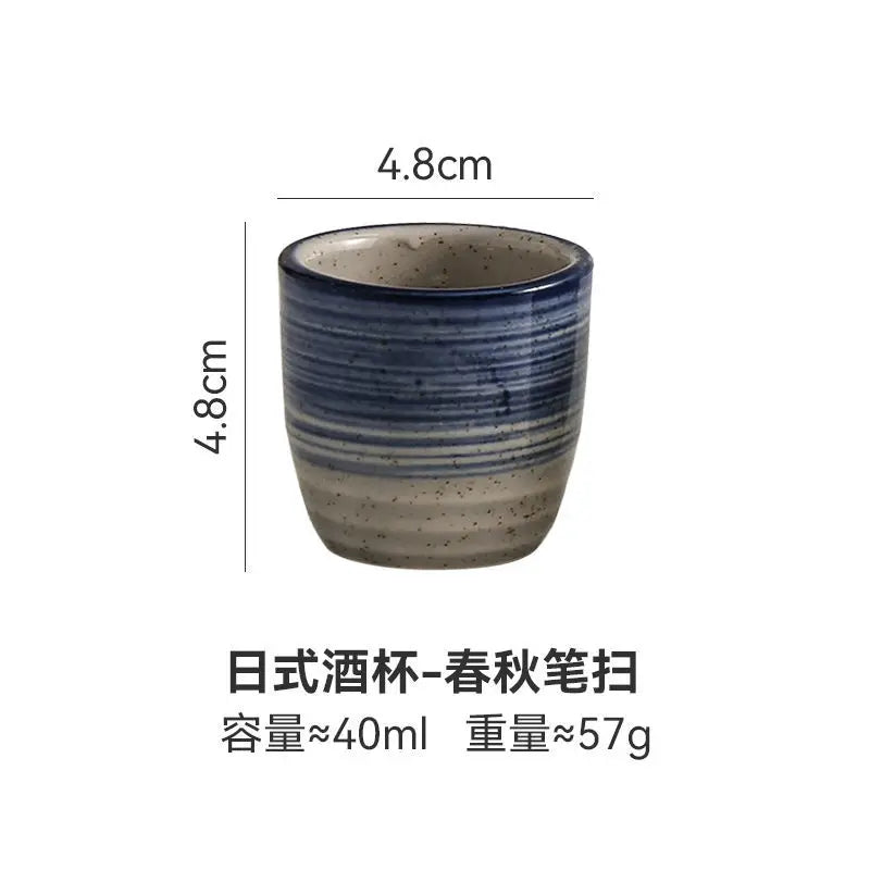 Japanese Hand-Painted Ceramic Tea Cups – 40ml / 150ml / 200ml