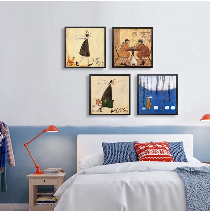 Landscape Love & Dogs Wall Art Prints – Nordic Vintage Posters (13 Styles)