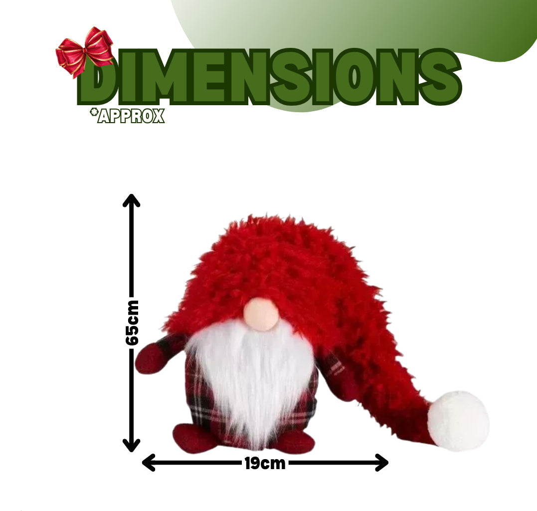 Christmas Gonk Decoration Nordic Santa Large Ornament Soft Plush Red Xmas Decor