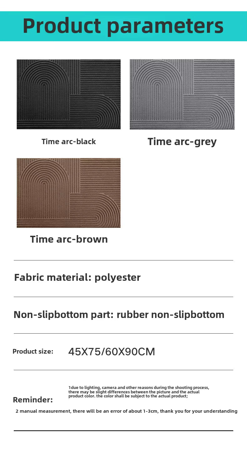 modern anti slip geometric doormat rubber backing DArtano entrance mat Colour options and material information