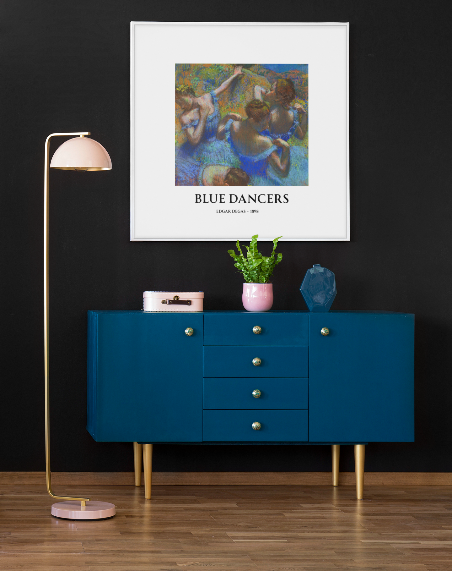 Blue Dancers by Edgar Degas – Matte Art Poster | Classical Impressionist Wall Art