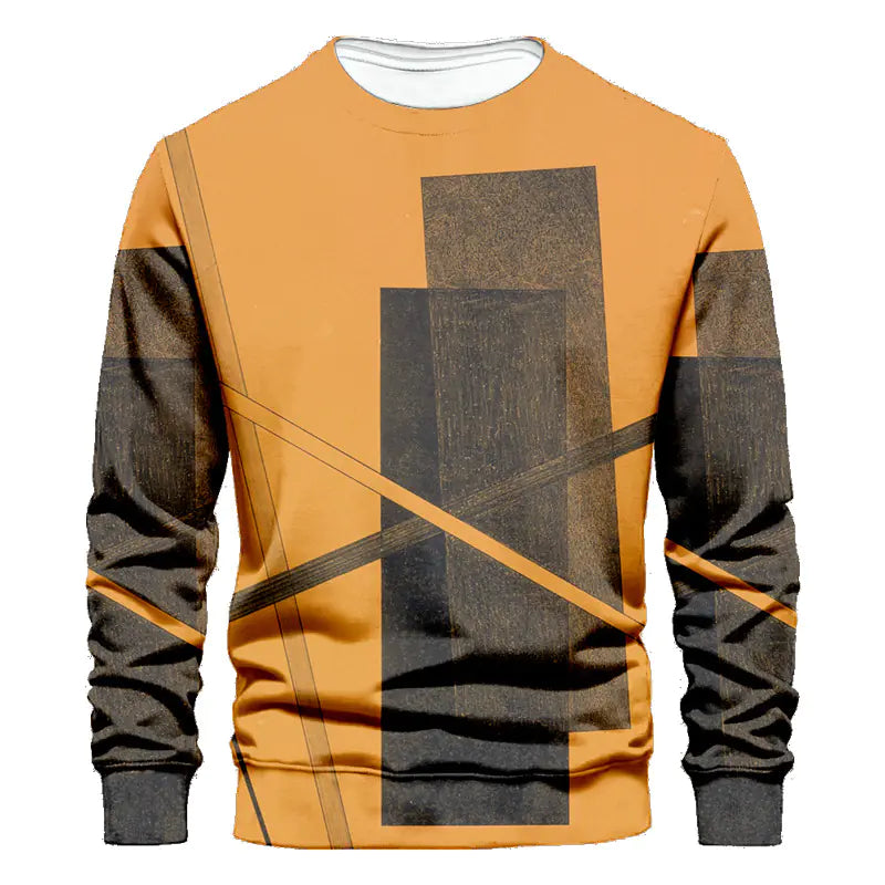 Sweatshirt with geometric pattern on a white background