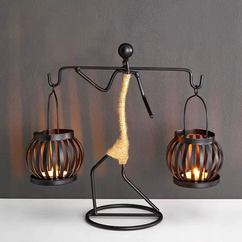Decorative lamp with a unique design on a gray background
