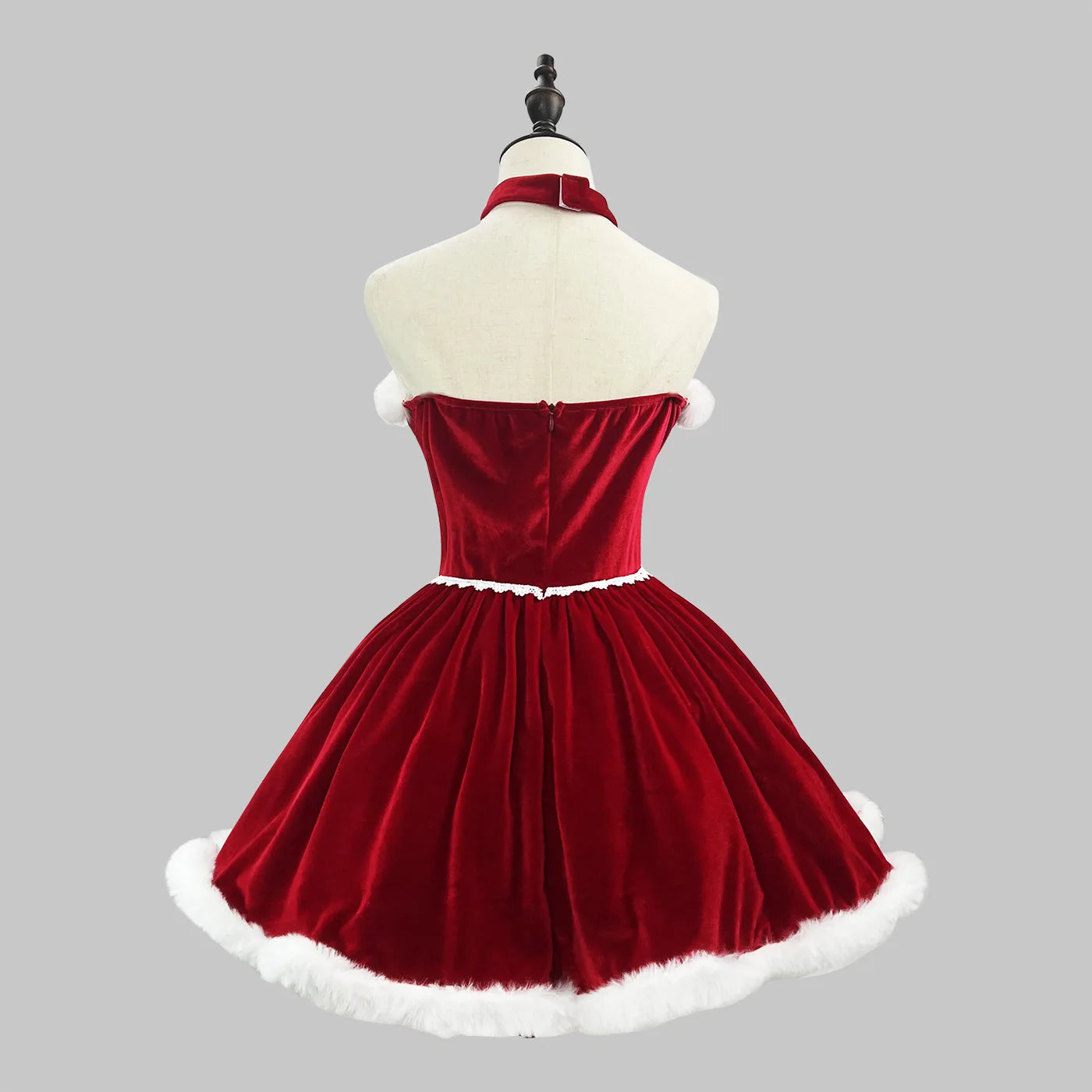 Christmas Red Dress & Cloak Set – Women’s Cosplay Holiday Costume