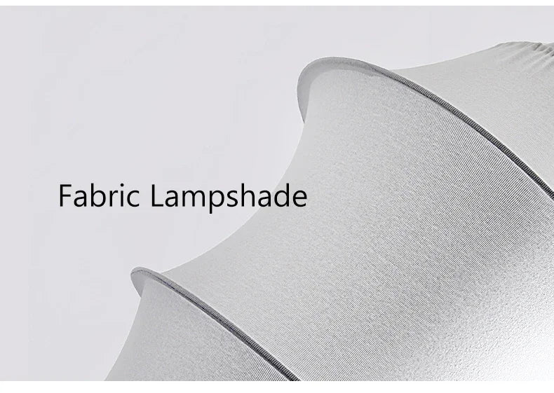 Fabric lampshade on a light gray background with text 'Fabric Lampshade'.