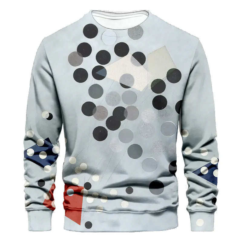 Printed Long Sleeve Casual Sweater for Unique Style