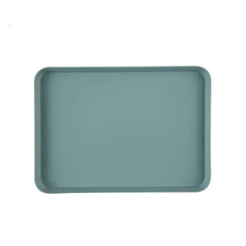 Green tray on a white background