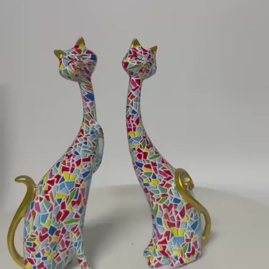 Nordic Resin Cat Sculpture – Modern Decorative Cat Ornament video