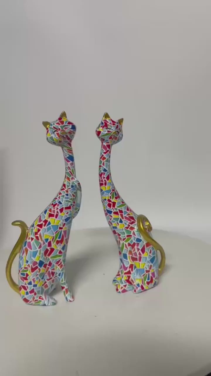 Nordic Resin Cat Sculpture – Modern Decorative Cat Ornament video