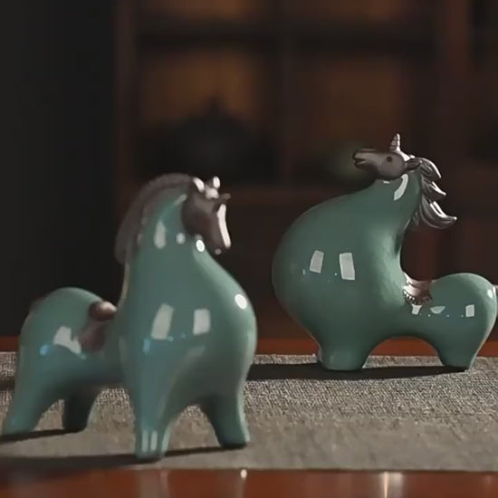Video of ceramic horses