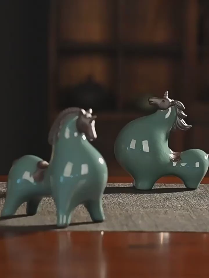 Video of ceramic horses