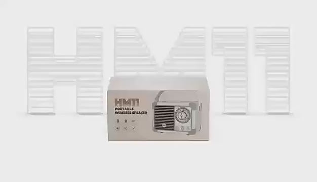 Video of a Retro Bluetooth speaker with FM radio styling