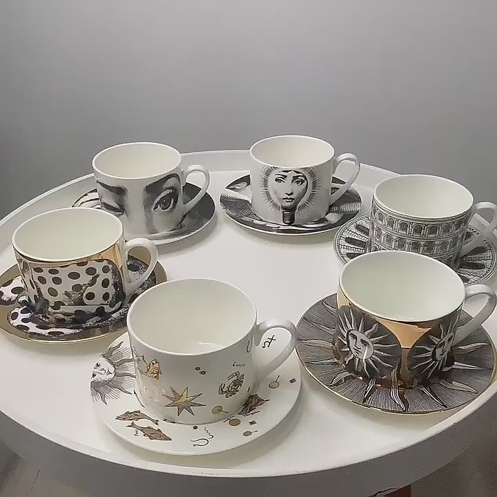 Video of Vintage ceramic cups and matching saucer 