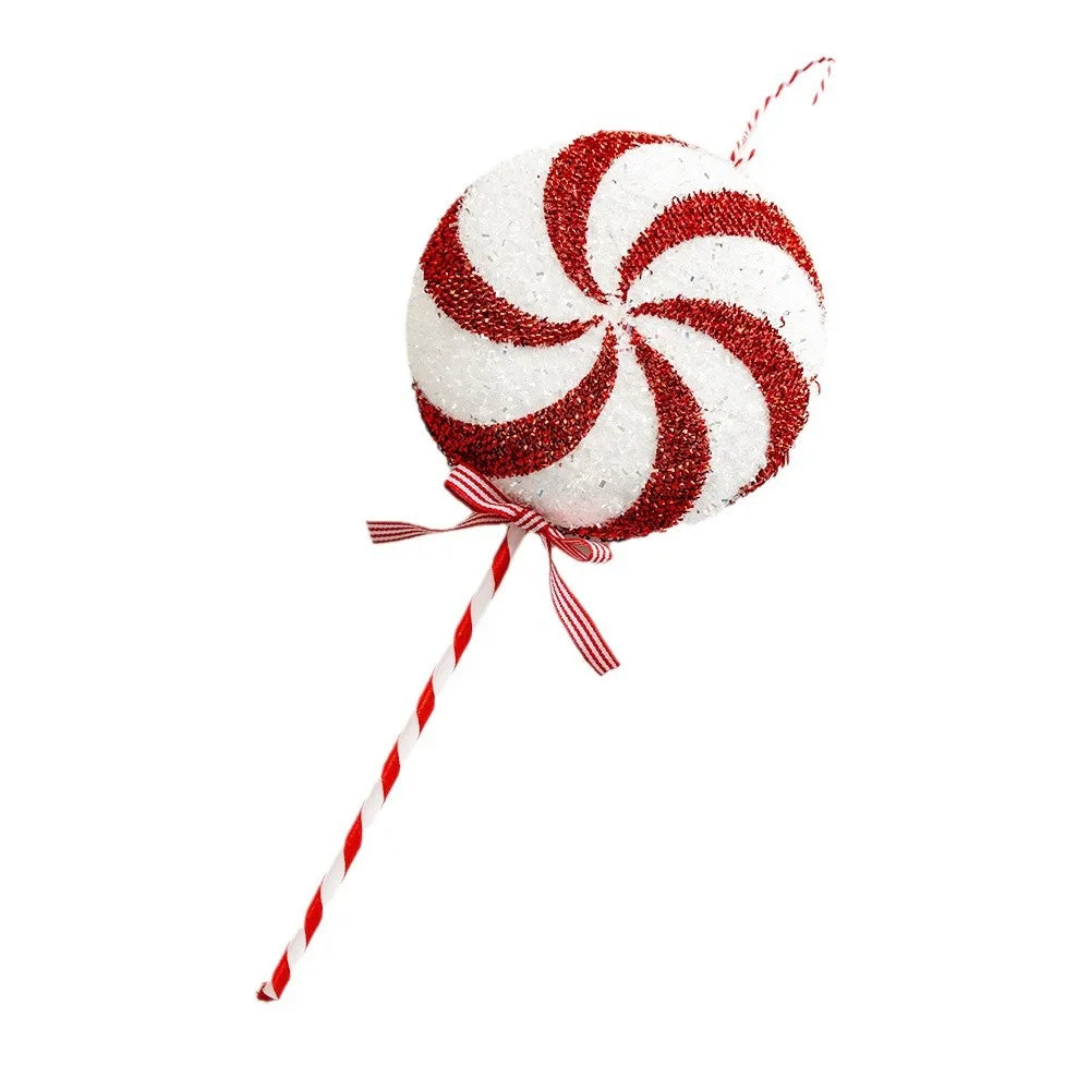 Decorative peppermint candy on a white background