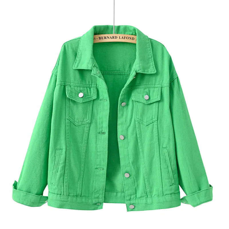 Women’s Spring Denim Jacket – Lightweight Cotton in 6 Colours