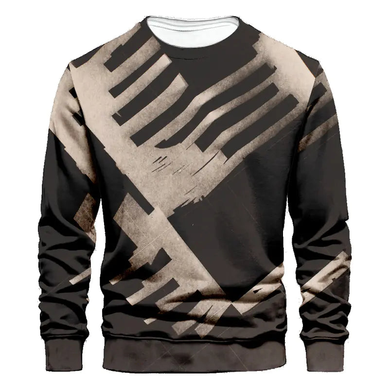 Printed Long Sleeve Casual Sweater for Unique Style