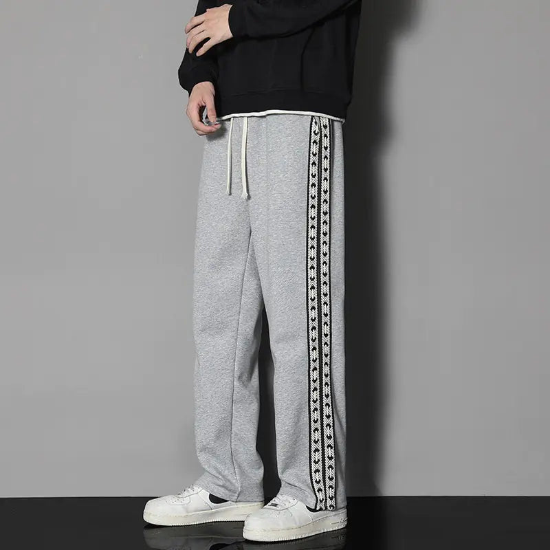 Straight-Leg Elastic Waist Casual Pants – Unisex, Sizes M–4XL