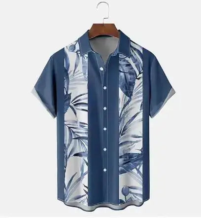 Vintage Casual Polyester Men's Shirt