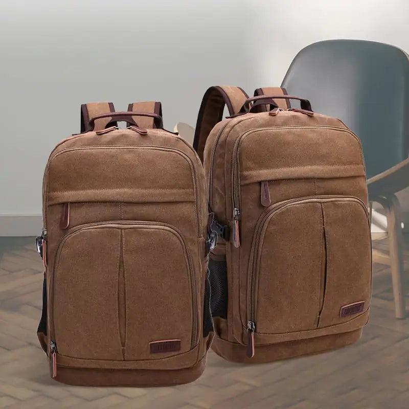 Large Capacity Canvas Backpack – Unisex Travel & Everyday Bag