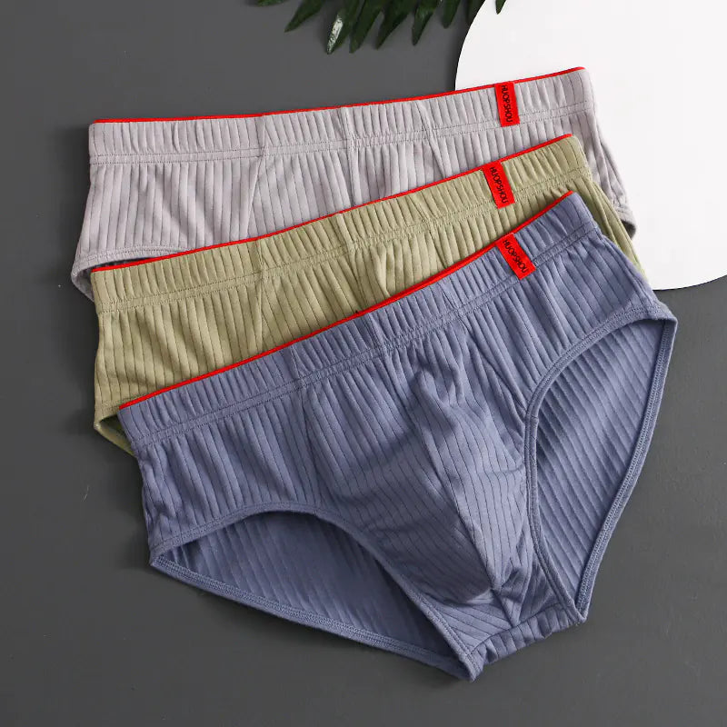 Trendy Men's Triangle Briefs - Breathable Cotton Underwear