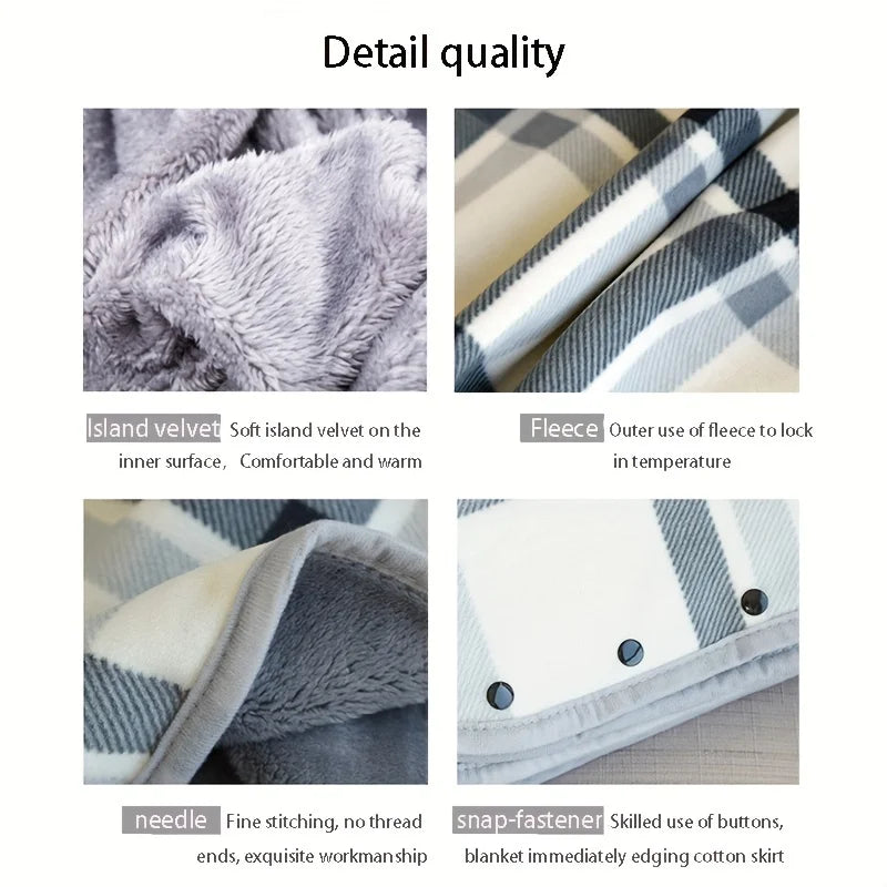Text description of fabric details with images of island velvet and fleece.