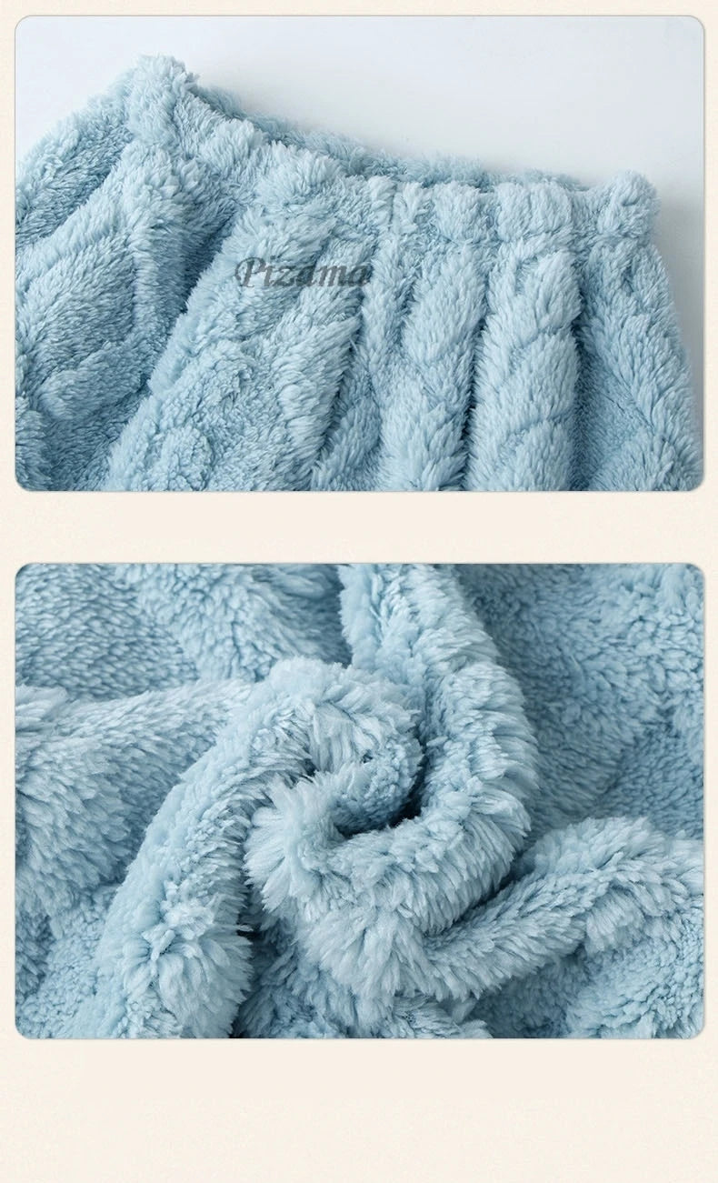 Close-up of a textured blue fabric with 'Pizzi' branding.